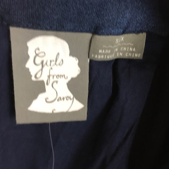 Girls from Savoy NWT Navy Peplum Pencil Skirt 6 - Picture 5 of 7